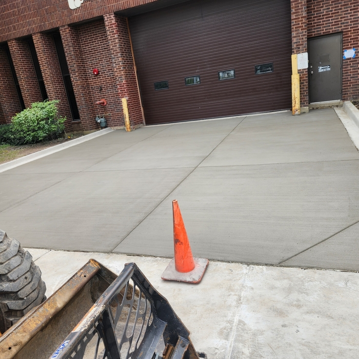 Driveway and curbs
