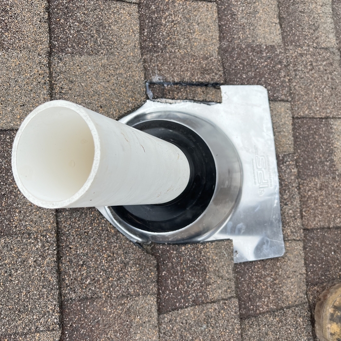 New pipe flashing