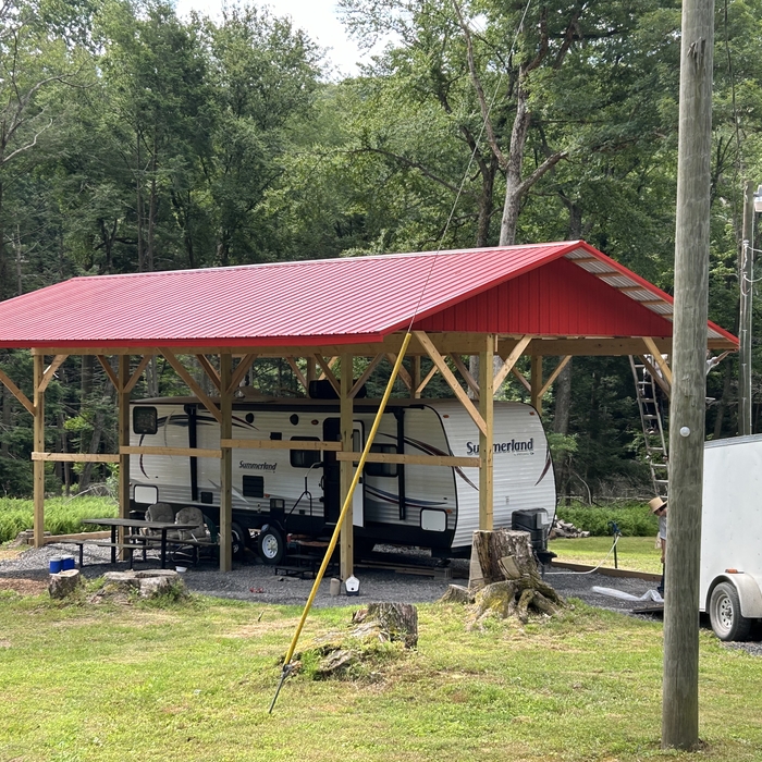 Carport for a camper