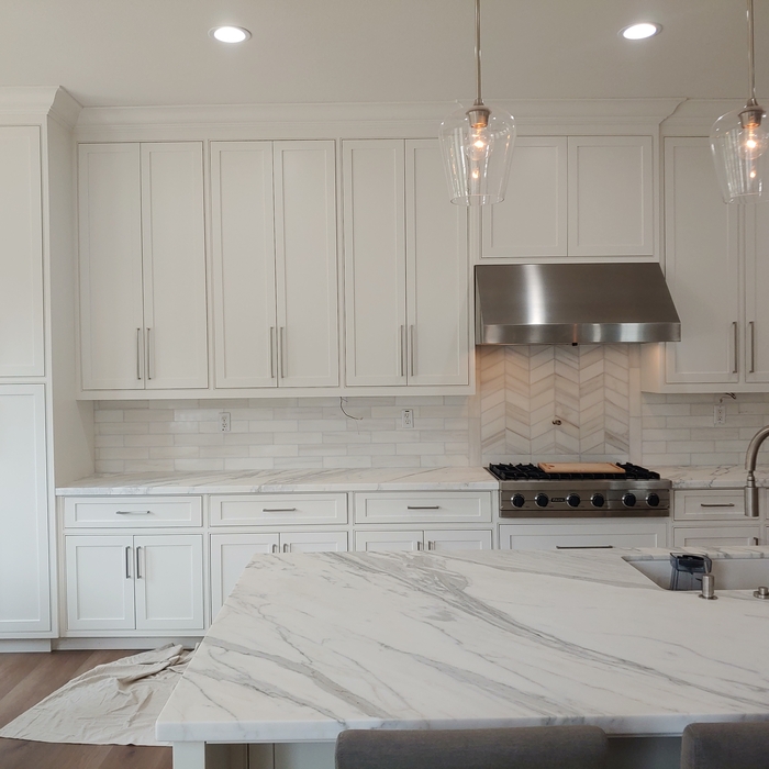Chevrong backsplash