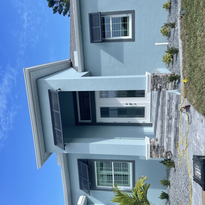 New install of decorative bahama shutters.