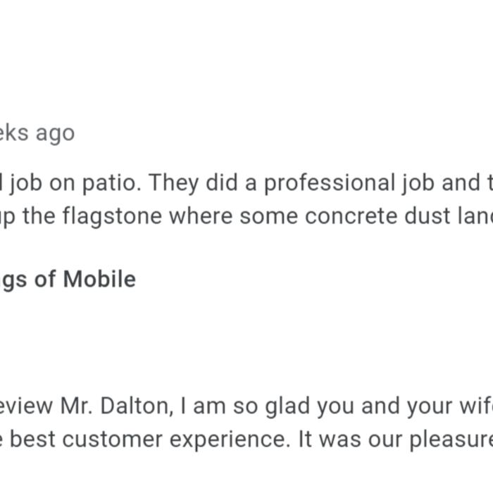 5 Star Google Review