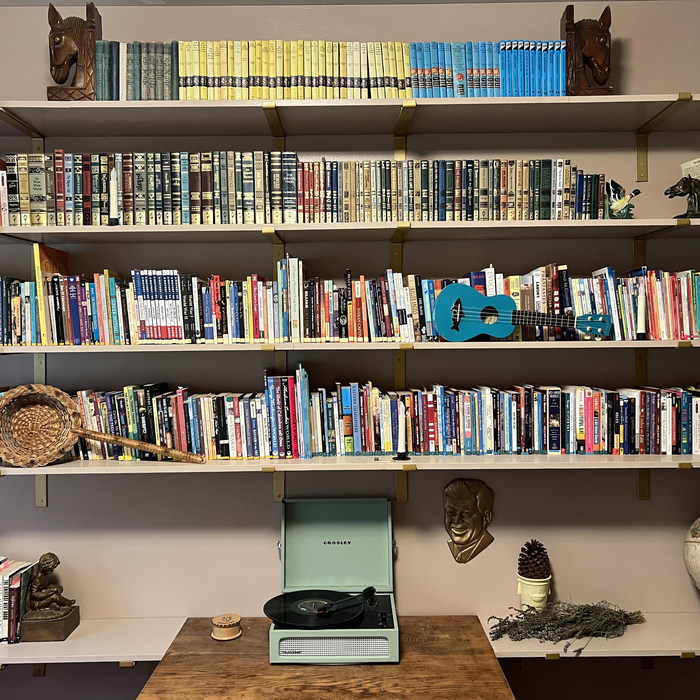 Wall to wall bookshelves