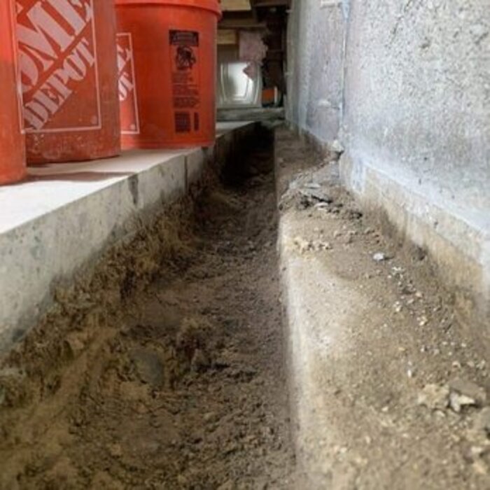 Drainage before