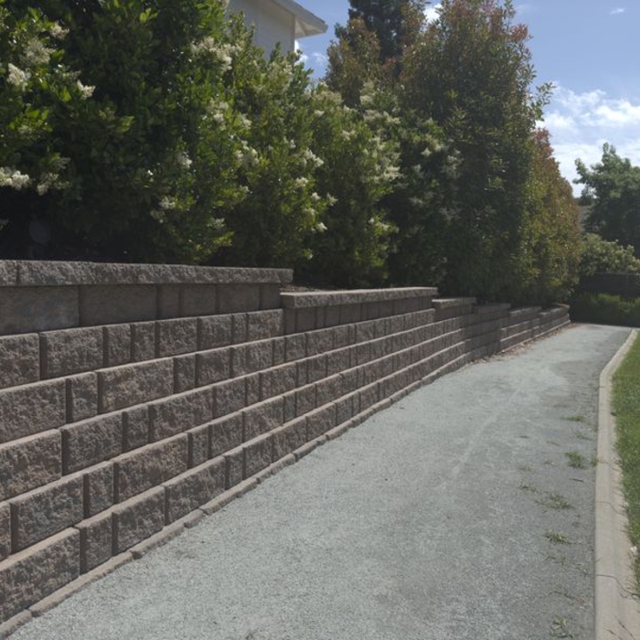 6 course retaining wall
