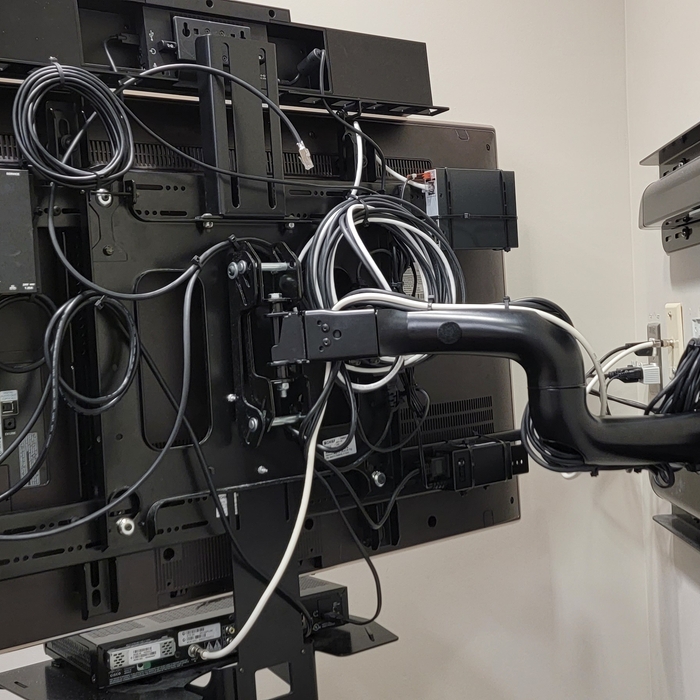 Commercial TV hanging