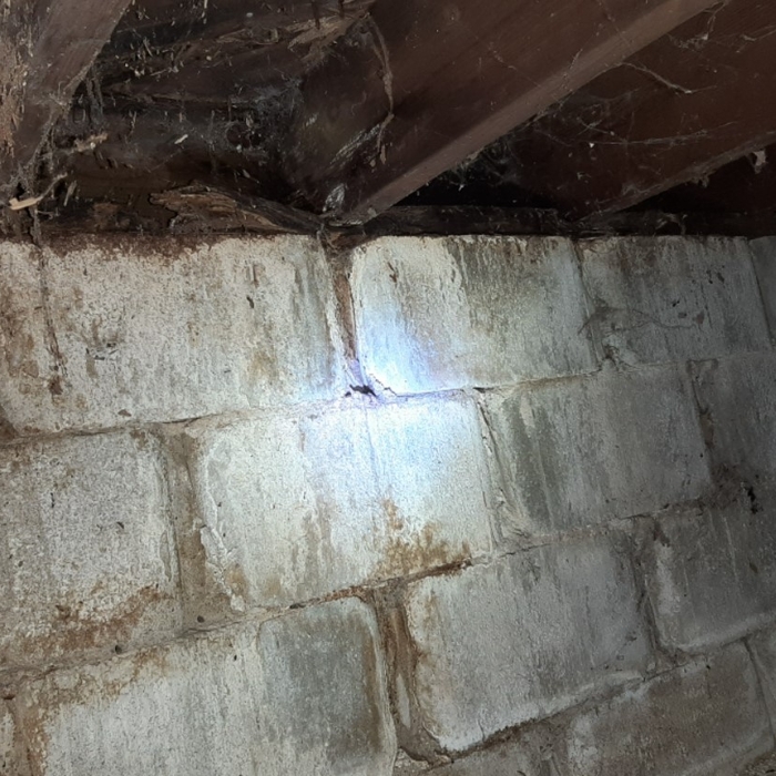 Crawl Space Joist Repair BEFORE