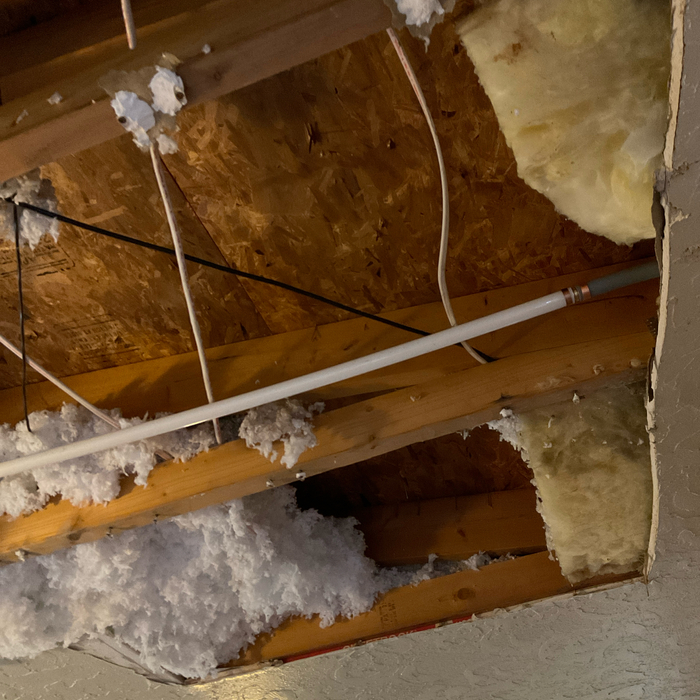 Ceiling water lines