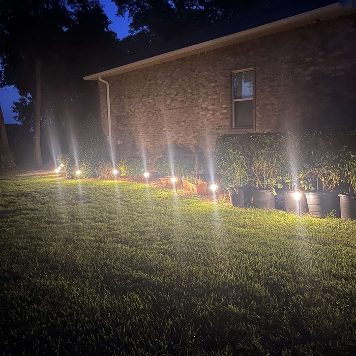 Outdoor path lighting.