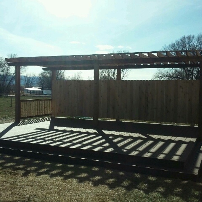 Trex with Cedar Pergola