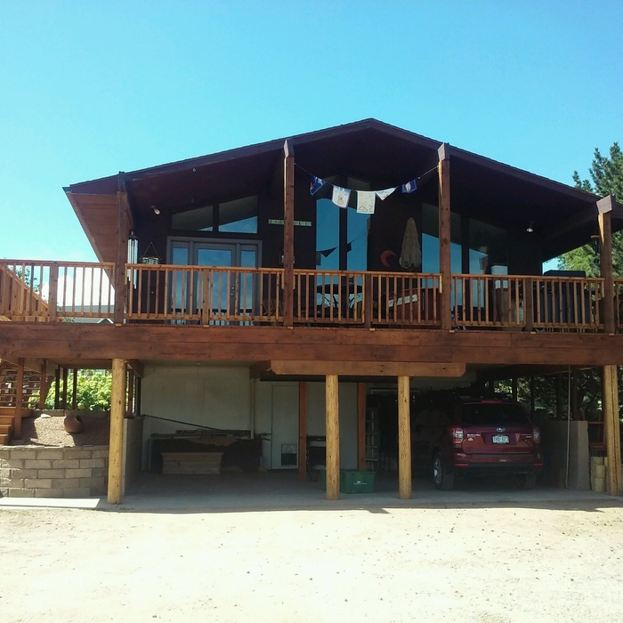 Cedar Deck with Carport