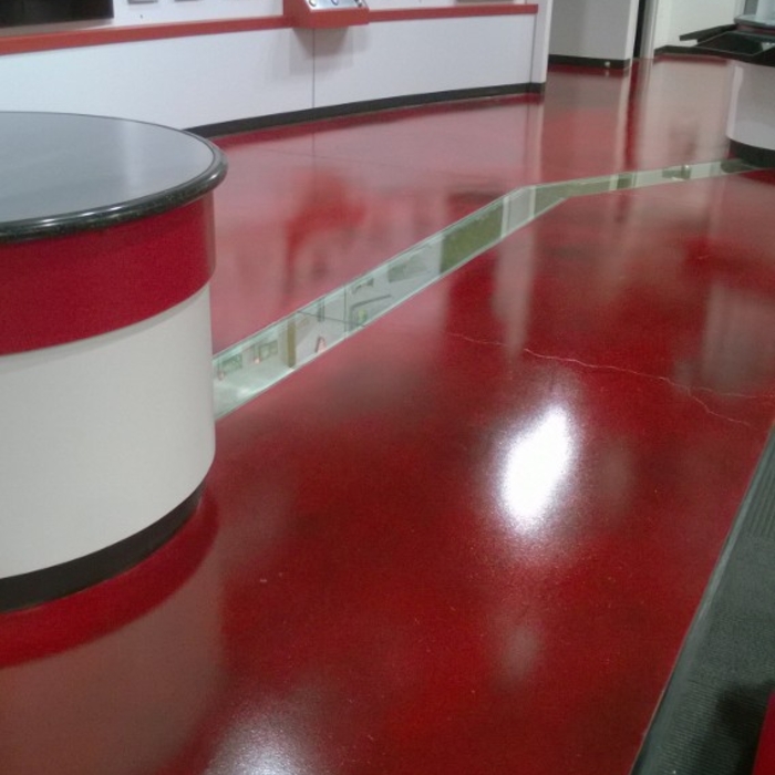 Colored Concrete with Coating