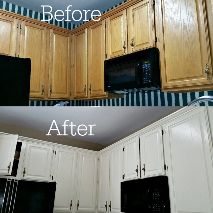 Modern Cabinets and Wallpaper removal