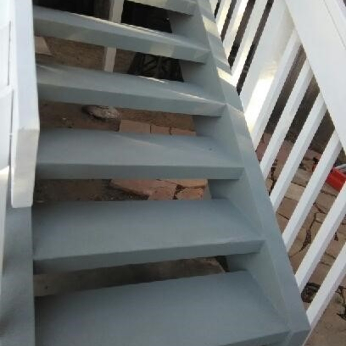 Dryrotted stairs remodel.