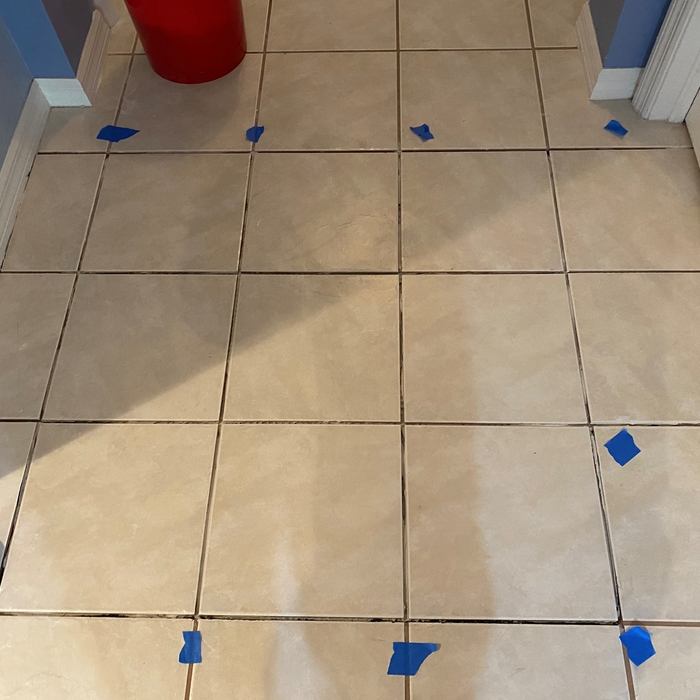 saved tile cleaned and reinstalled