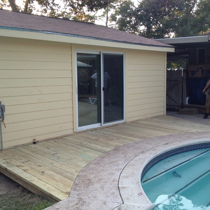  deck flush with concrete