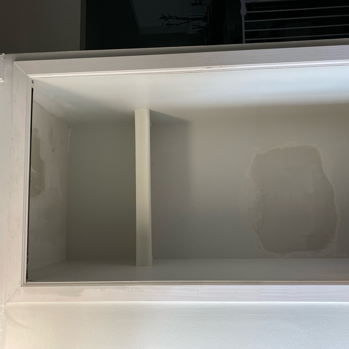 During drywall repair closet and hallway