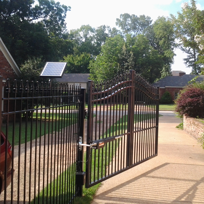 Solar powered drive gate