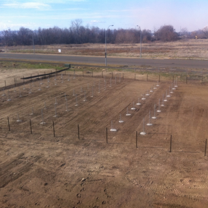 Footings installed