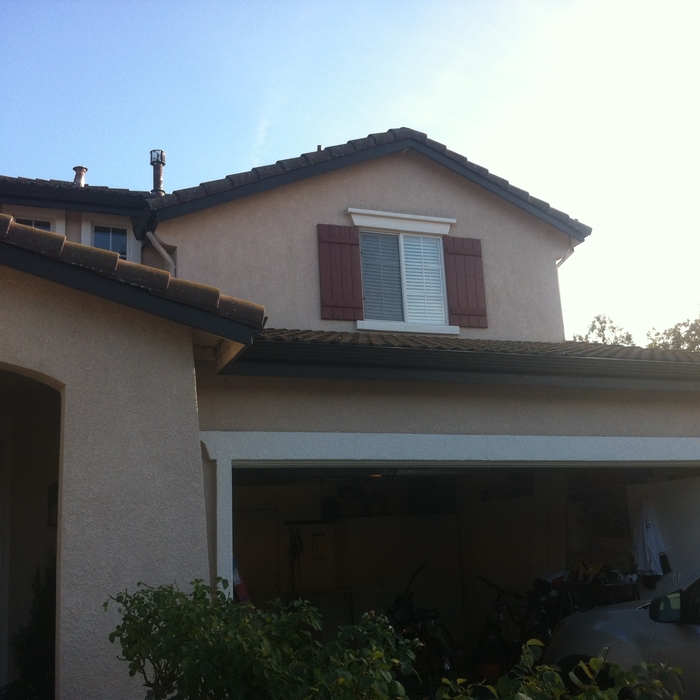  Garage area with new white trim