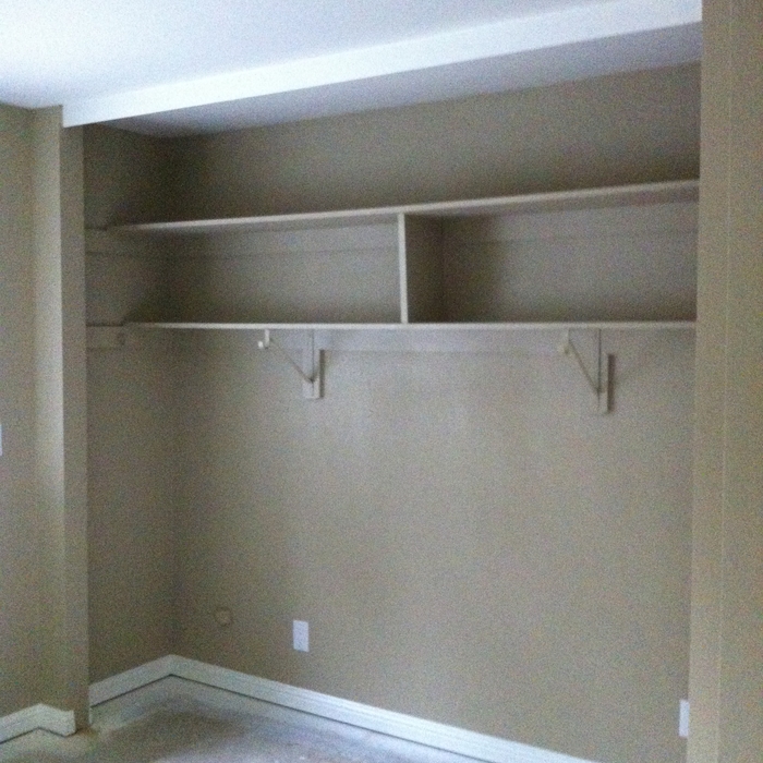  Closets were painted same color as the walls