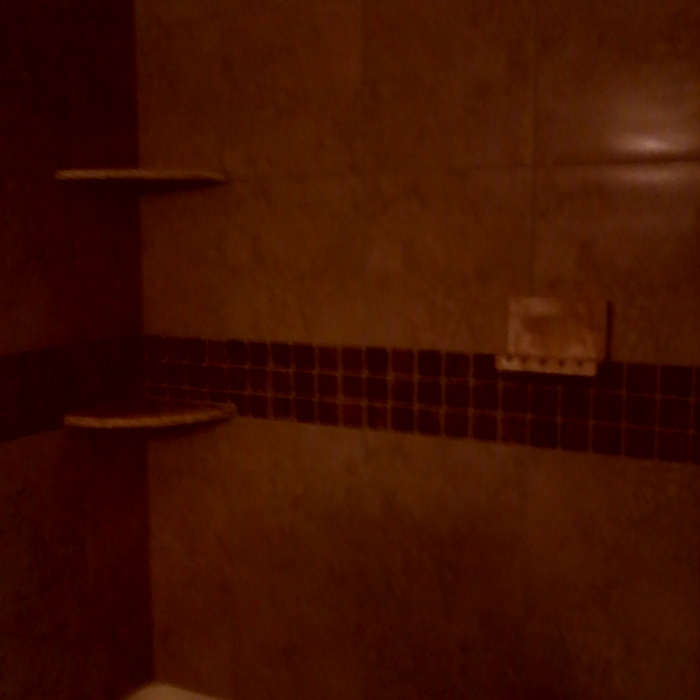  Tile work-shower bath combo
