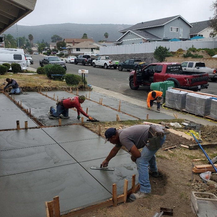 Concrete and wall next