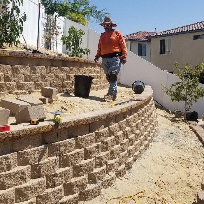 wall with grading
