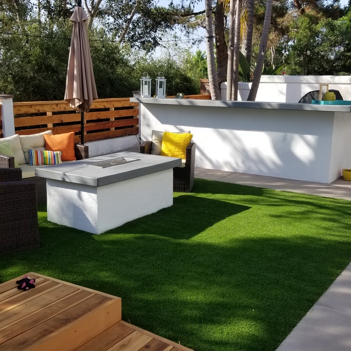 BBQ with Turf and Fencing