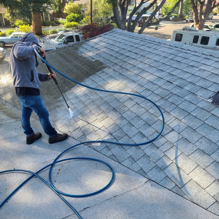 Roof washing