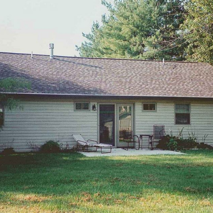 custom built ranch house.