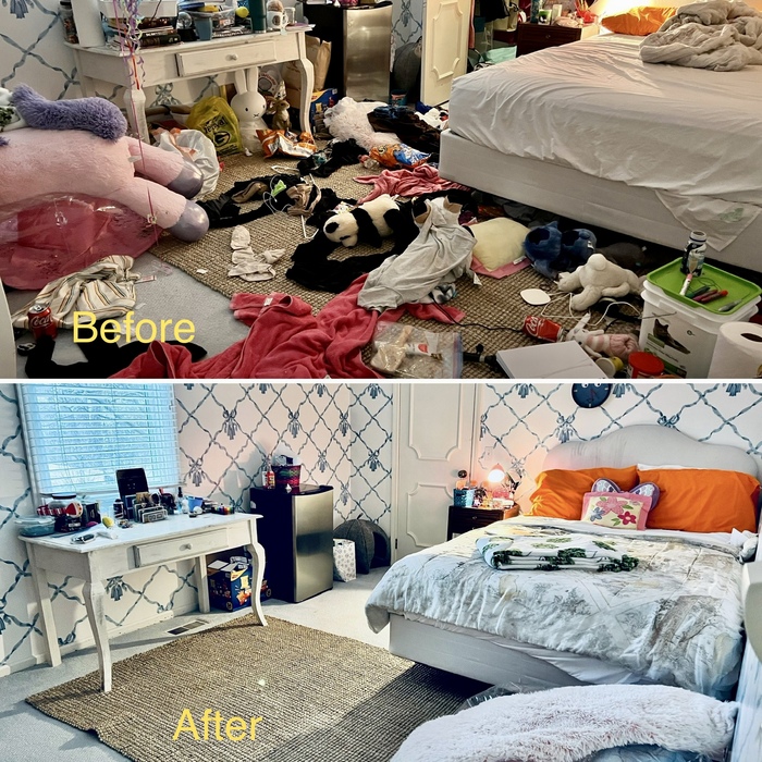 cleaning and organizing