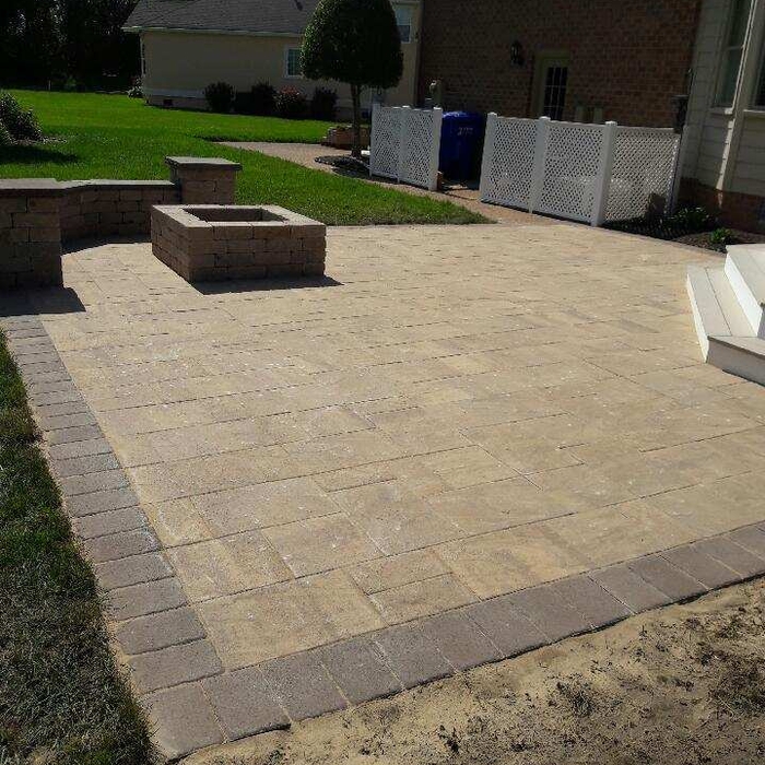 Awesome Paver Patio &amp; Fireplace