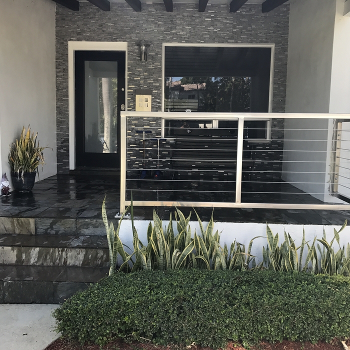Modern stainless steel railings steel cables