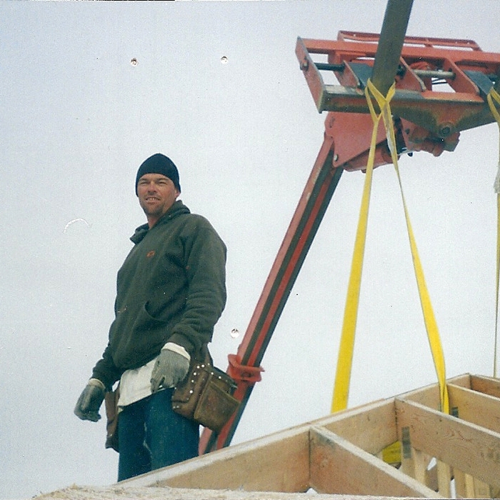  Myself setting roof frame