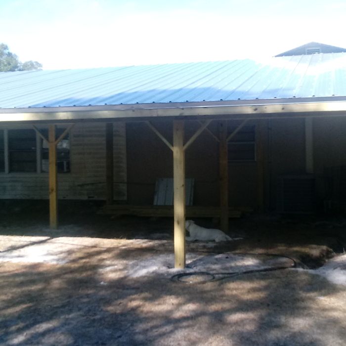 24x60 Pole barn awning