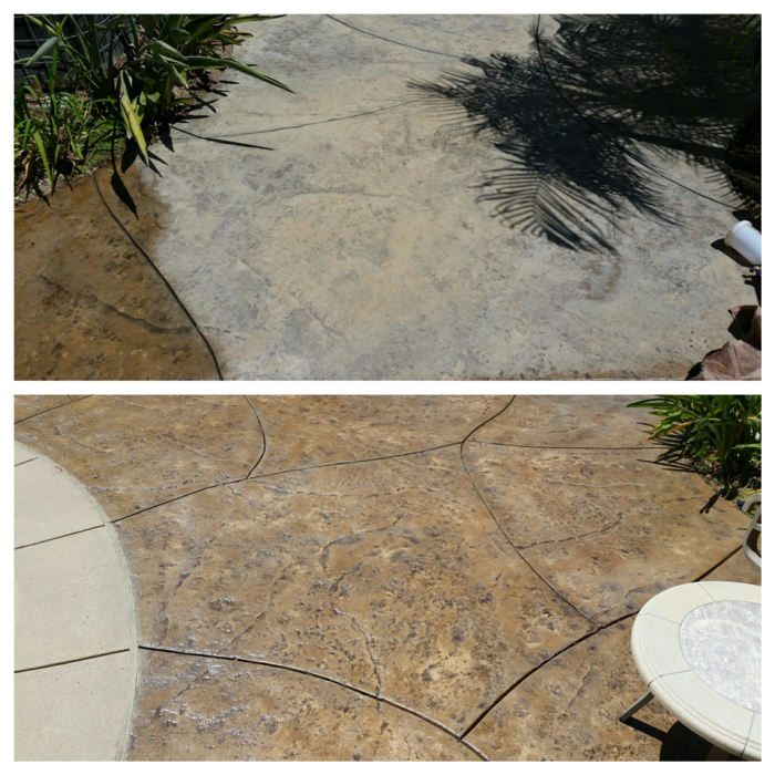 Patio re color and seal