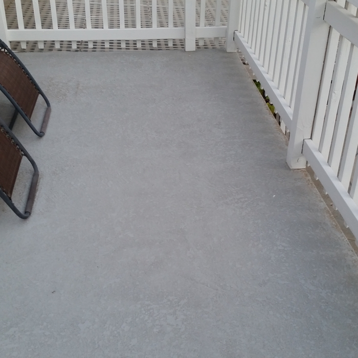 Concrete treatment to large deck patio.