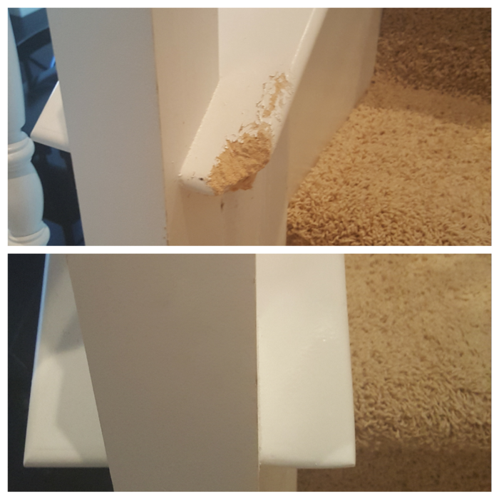 Staircase banister repair