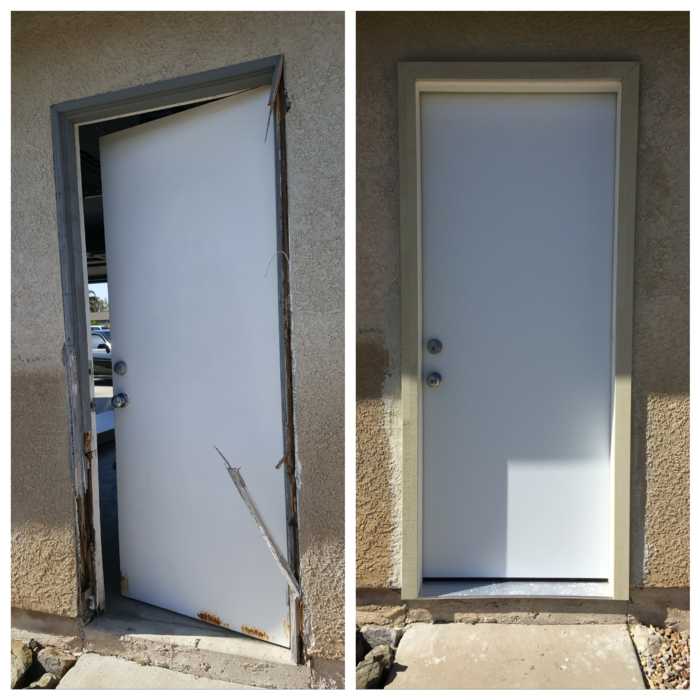 Before and after Crush door