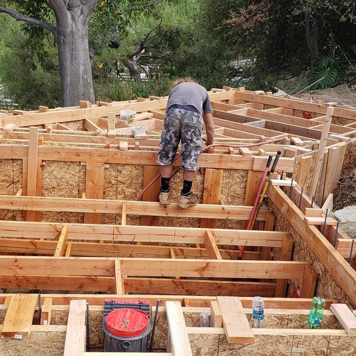 pond framing for concrete