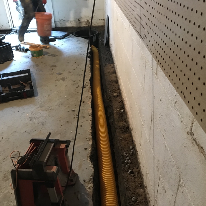 Interior drainage system