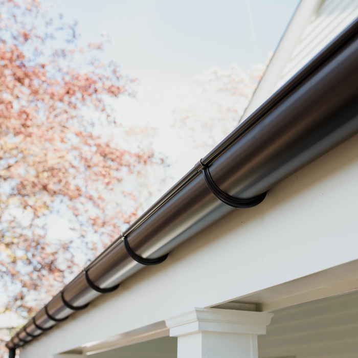 Dark Bronze Seamless Half-Round Round Downspout