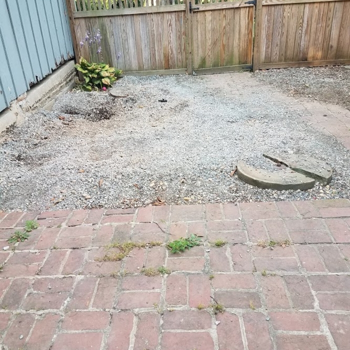 Before Patio was installed