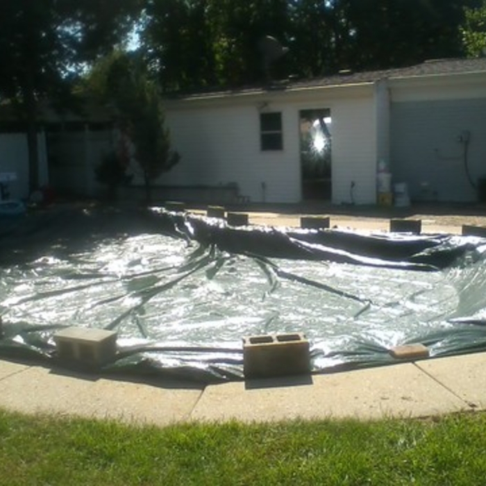 Heavy duty winter cover w/blockes