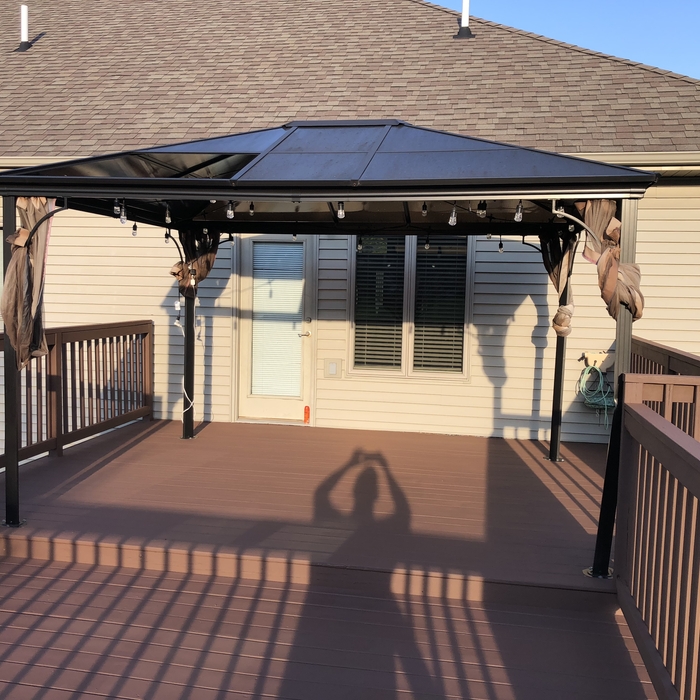 composite and wood deck