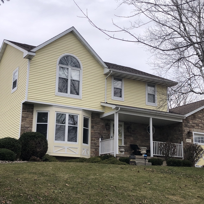 gently cleaned siding on house