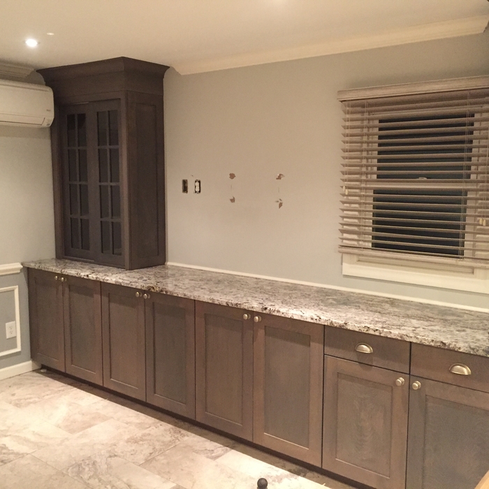Custom grey shaker kitchen