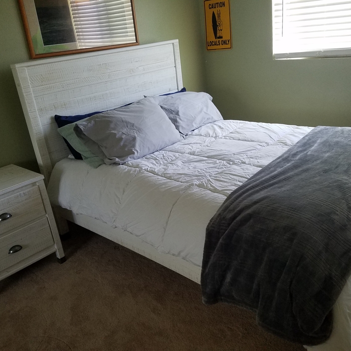 bed frame and night stand