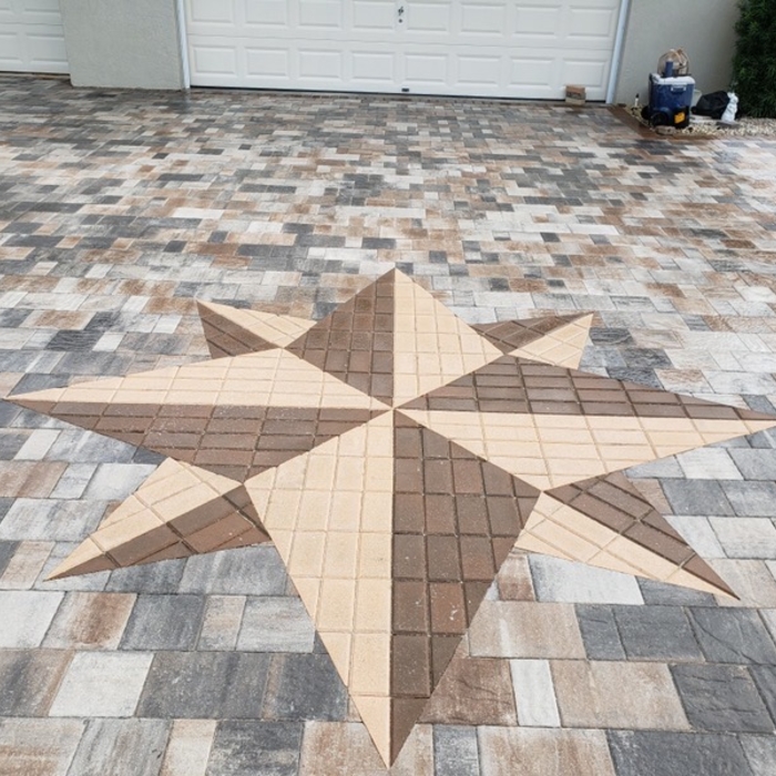 Driveway with Star Design
